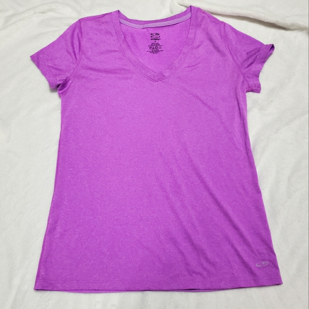 Purple Basic Short Sleeve Shirt
